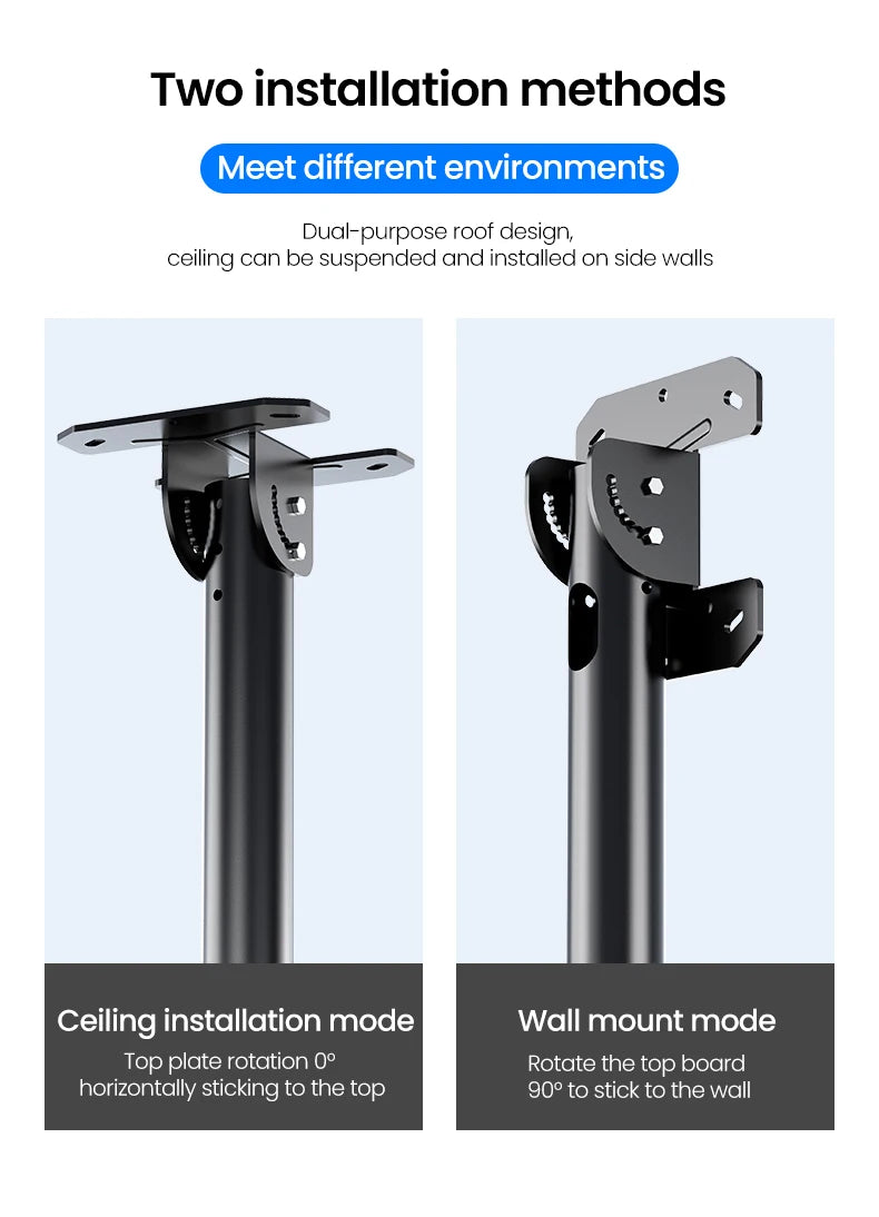 BEISHI TV Ceiling Mount Adjustable Bracket Fits Most LED, LCD Plasma Flat Screen Display 26 to 65 Inch, up to 110 Lbs 30° Tilt