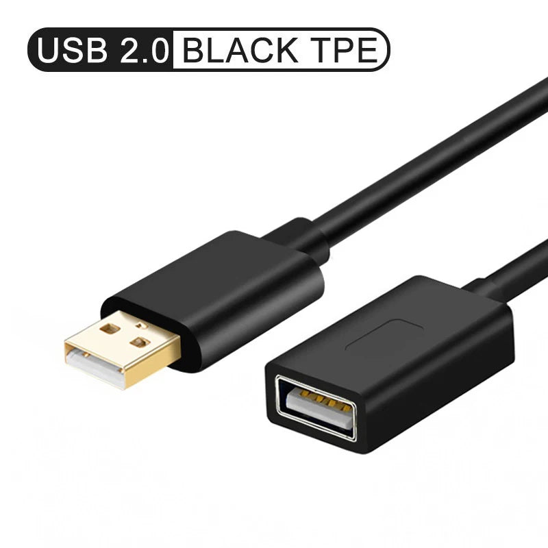 QGeeM USB Extension Cable USB 3.0 Cable Extender for PC Laptop Smart-TV PS4 Xbox SSD USB 3.0 2.0 Male to Female Cord Data Cable