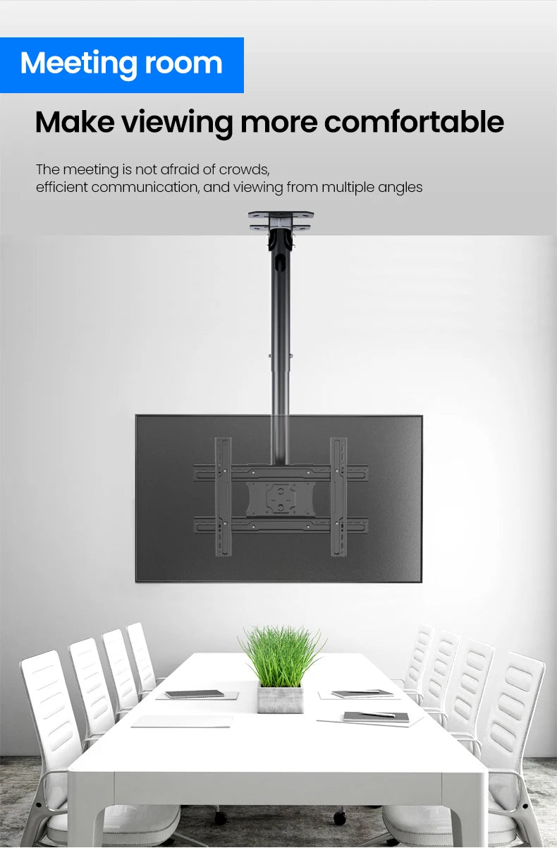 BEISHI TV Ceiling Mount Adjustable Bracket Fits Most LED, LCD Plasma Flat Screen Display 32 to 75 Inch, up to 110 Lbs
