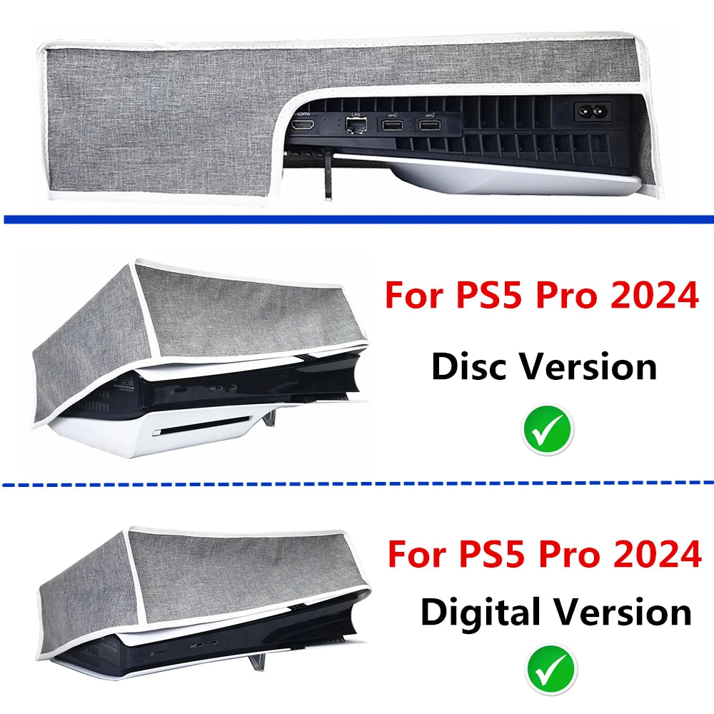 Horizontal Dustproof Sleeve for PS5 Pro Gaming Console Anti-Scratch Protective Cover Oxford Cloth Protective Sleeve Accessories