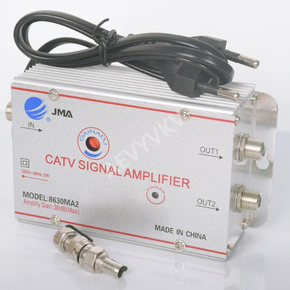 30dB Cable TV Splitter Amplifier 30dB Digital TV Antenna Signal Booster Home Tv Equipments 45Mhz To 860MHz EU Plug 220V 50/60Hz-
