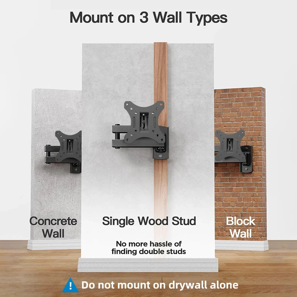 1 PCS Adjustable TV Monitor Wall Mount Bracket  for Most 13-27 In/10-32 in 360° Rotated Expansion tv Holder VESA 100*100mm
