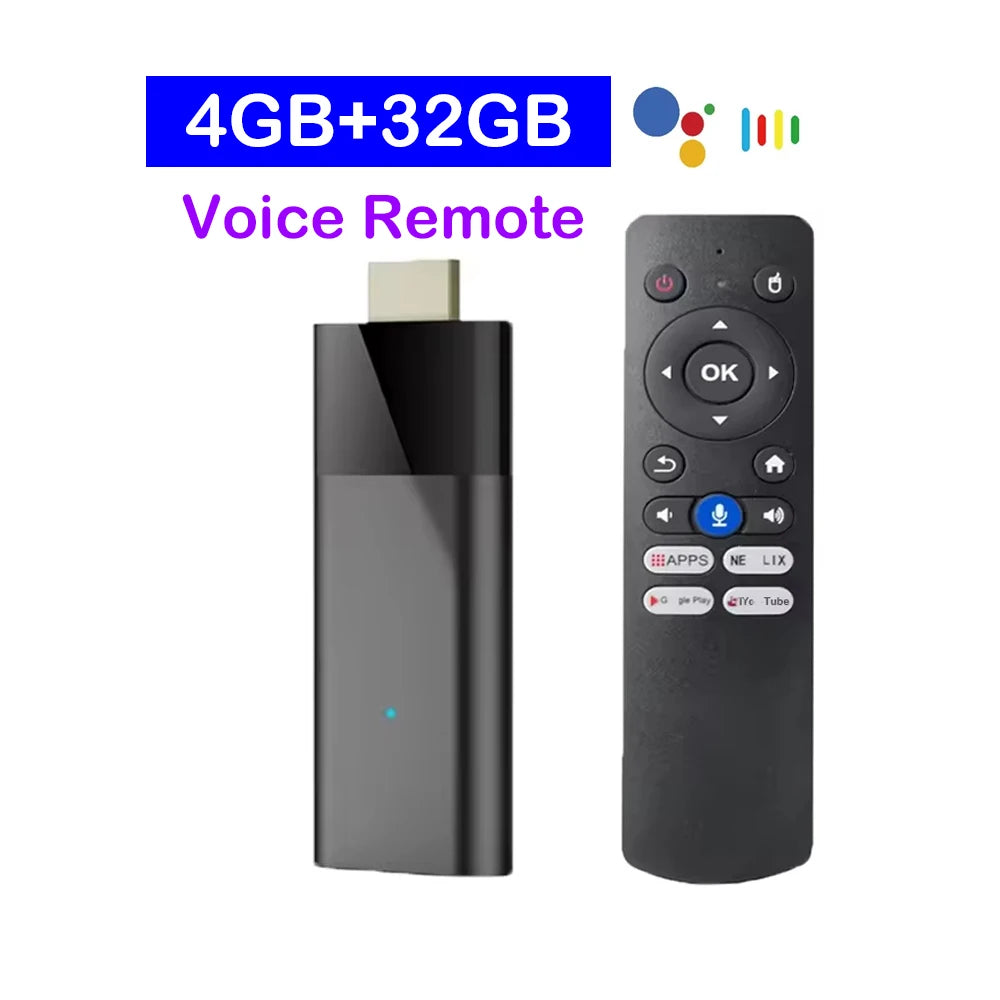 Mini ATV Q12 TV Stick Android 14 8K HD 8GB 128GB Allwinner H313 Google Assistant Media Player Bluetooth 5.4 Fast Smart TV Box