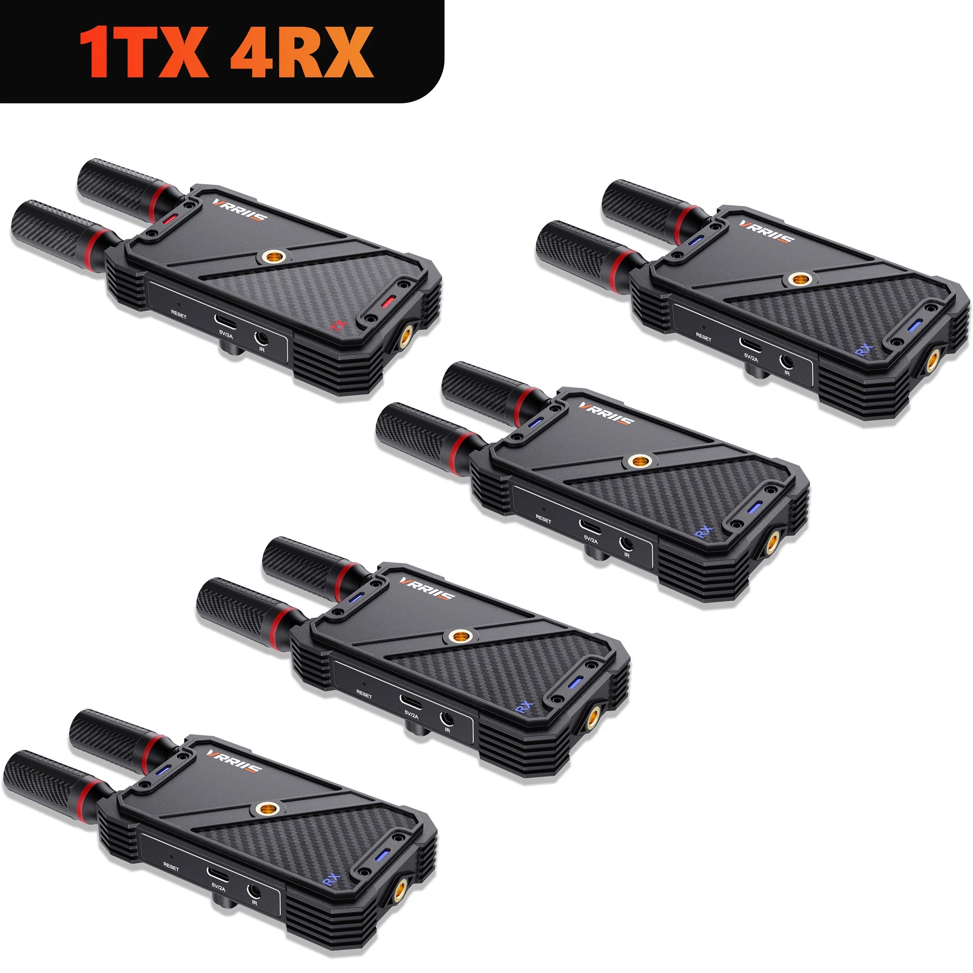 VRRIIS 400M 1080P Wireless Hdmi Extender Video Transmitter Receiver for For Camera Laptop Projector TV Box PS4 Streaming To TV