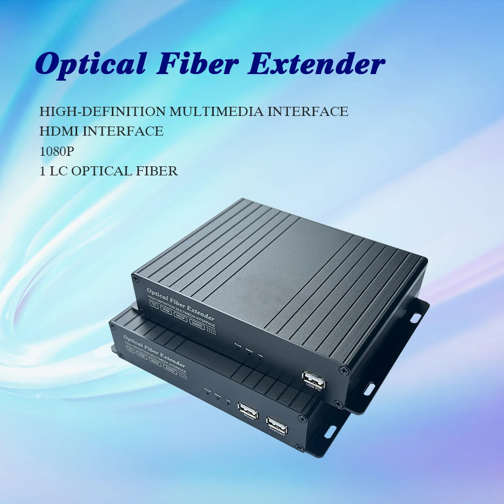 20Km HDMI Fiber Optic KVM Extender Video Transmitter Receiver HDMI Loop Over SC LC Fiber Cable for PS4 PS5 DVD PC To TV Monitor