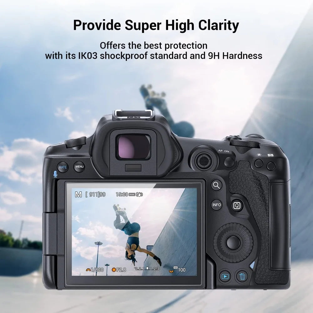 2PCS Tempered Glass for Canon EOS R8 R7 R6 Mark II R50 R10 R5 RP Screen Protector Anti-Scratch Protective Film Accessories
