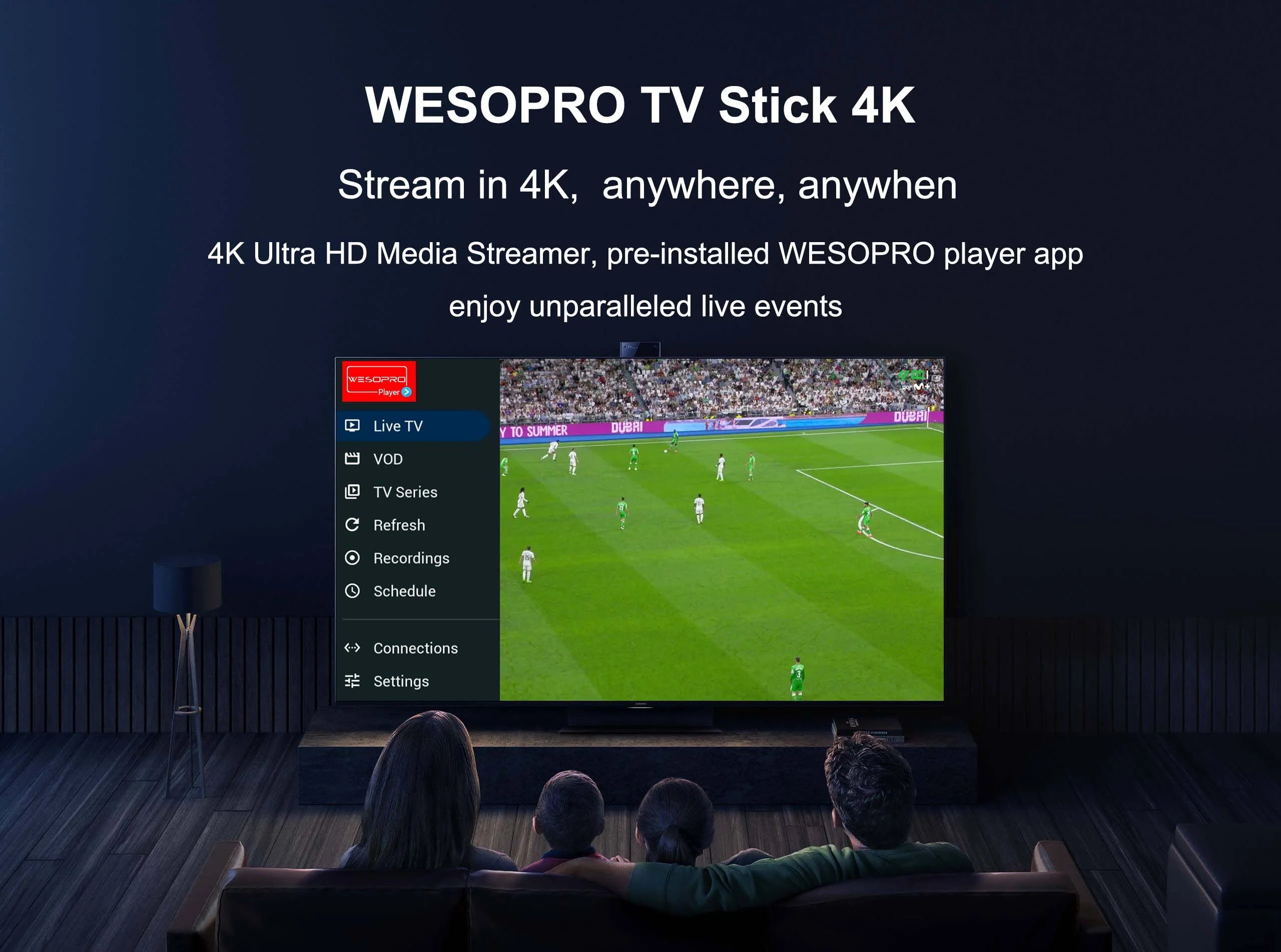 WESOPRO Android TV Stick G2 Lite Plus IPTV Dongle 1GB 2GB RAM 8GB ROM 2.4GHz 5.0GHz Wifi 4K Decoding Streaming Media Fire Stick