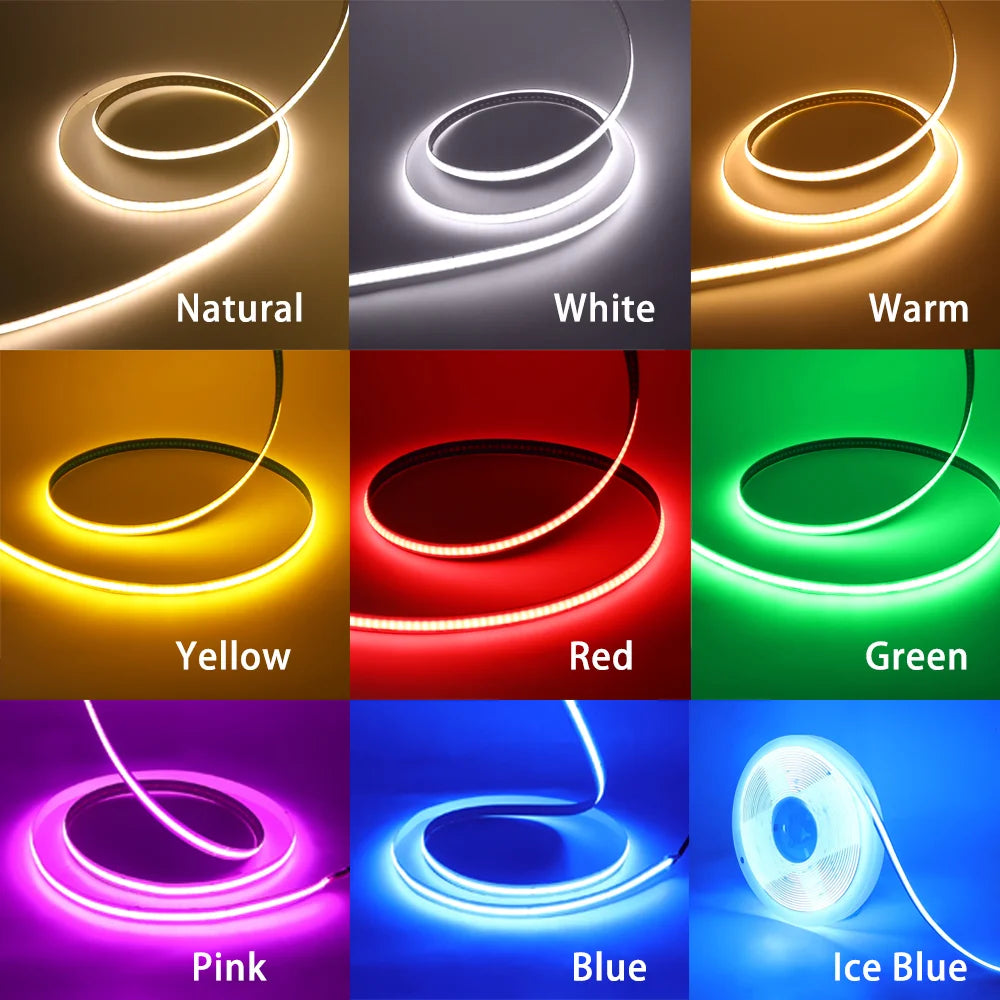 LED COB Light Strip Motion Sensor Flexible Diode Tape 3mm 5V USB Linear Indoor Lighting Lamp Room DIY TV Mirror Backlight