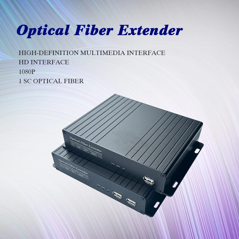 20Km HDMI Fiber Optic KVM Extender Video Transmitter Receiver HDMI Loop Over SC LC Fiber Cable for PS4 PS5 DVD PC To TV Monitor