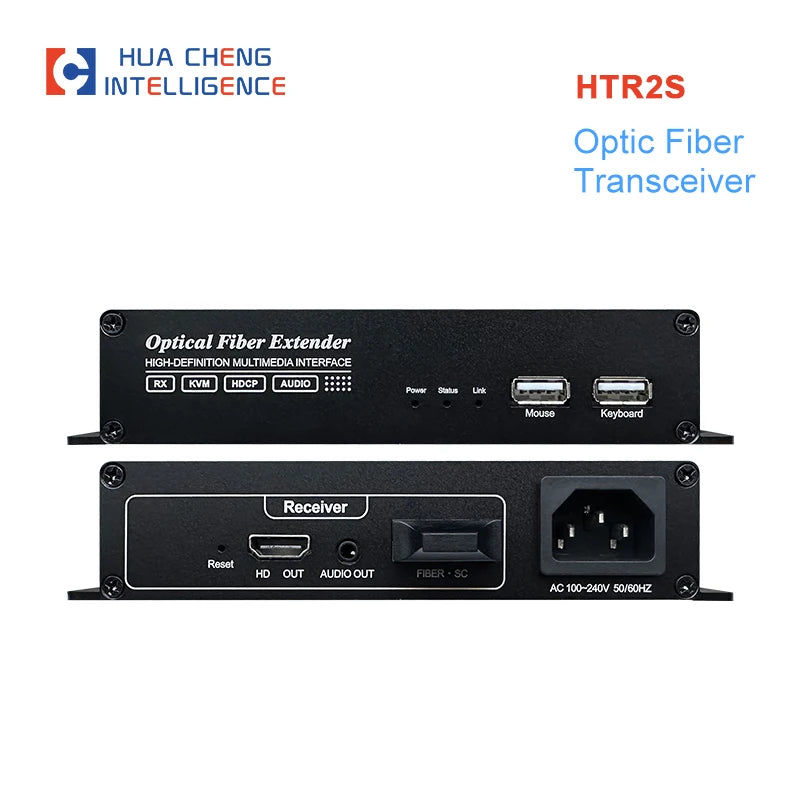 20Km HDMI Fiber Optic KVM Extender Video Transmitter Receiver HDMI Loop Over SC LC Fiber Cable for PS4 PS5 DVD PC To TV Monitor
