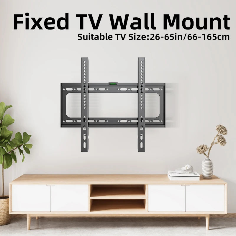 Fixed TV Wall Mount Bracket for 26-65 Inch Screens, Metal, VESA Mount 400x400mm,Load-Bearing 50Kg/110lb Secure Mounting for Home