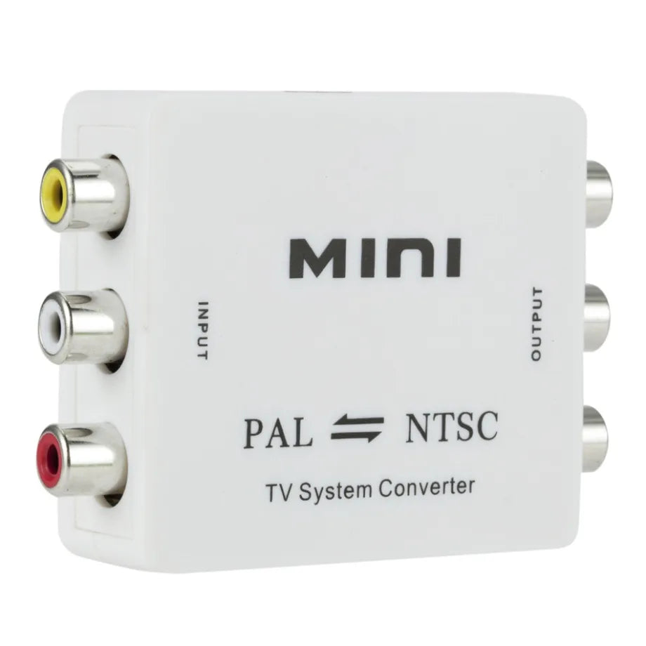 Mini PAL NTSC Bi-direction TV System Converter Switcher PAL to NTSC NTSC to PAL Dual-Way TV Composite Connection Converters