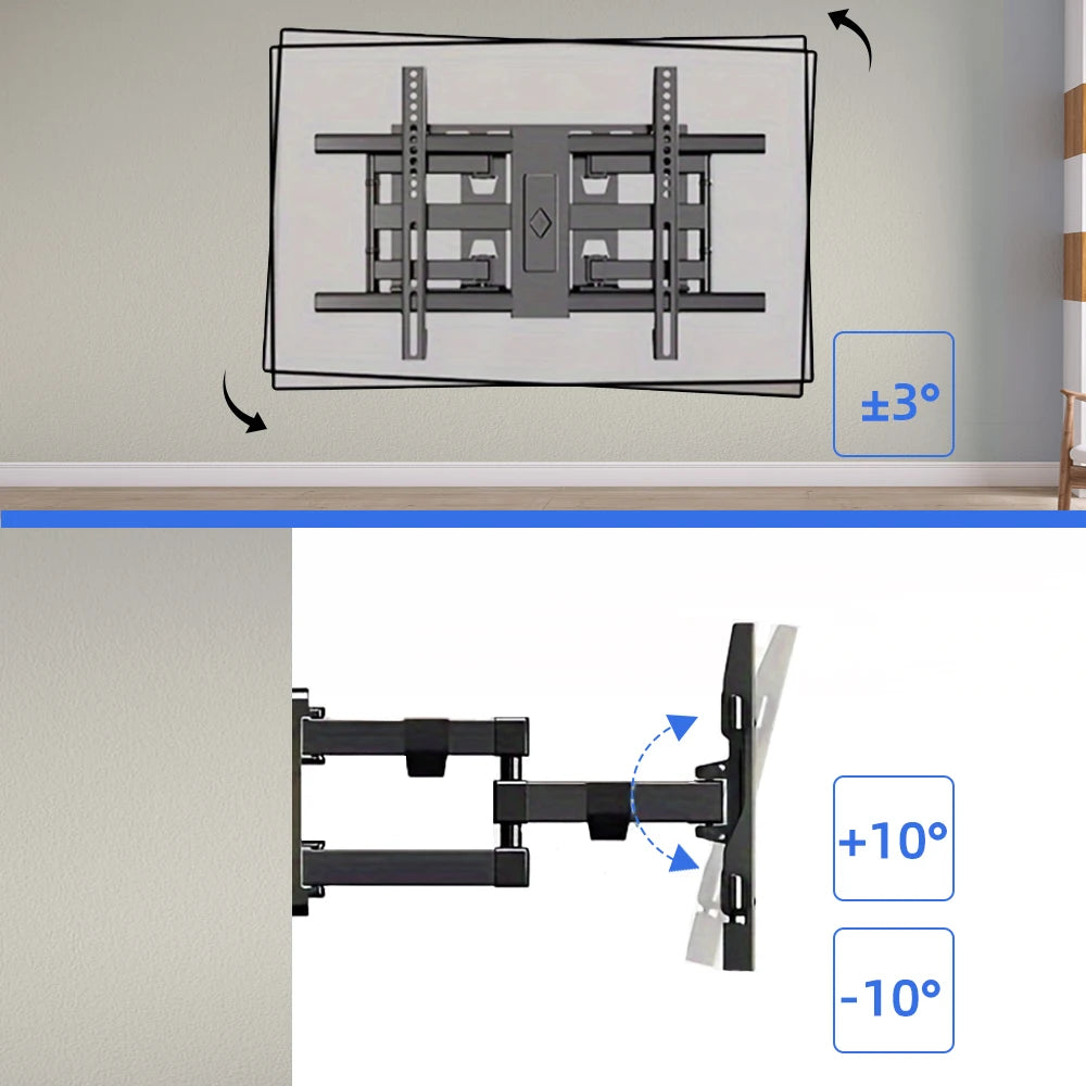 Sliding TV Wall Mount for 32-80" TVs Full Motion Articulating 6 Arms, Easy TV Centering, Max VESA 600x400mm, 1Max Load 176 lbs