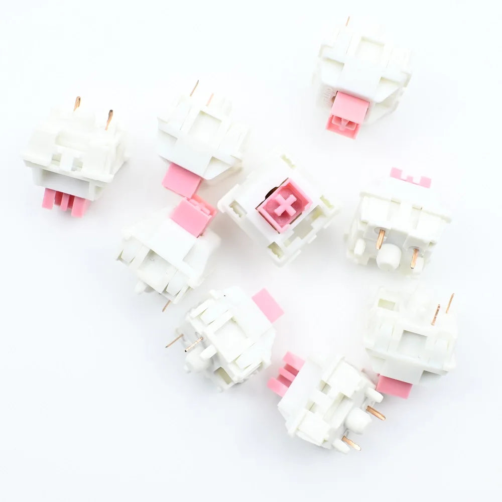 Outemu Switches Lubed Mechanical Keyboard Switch 5Pin Silent Tactile Linear Cream Blue Pink Yellow Custom Gaming RGB MX Switches
