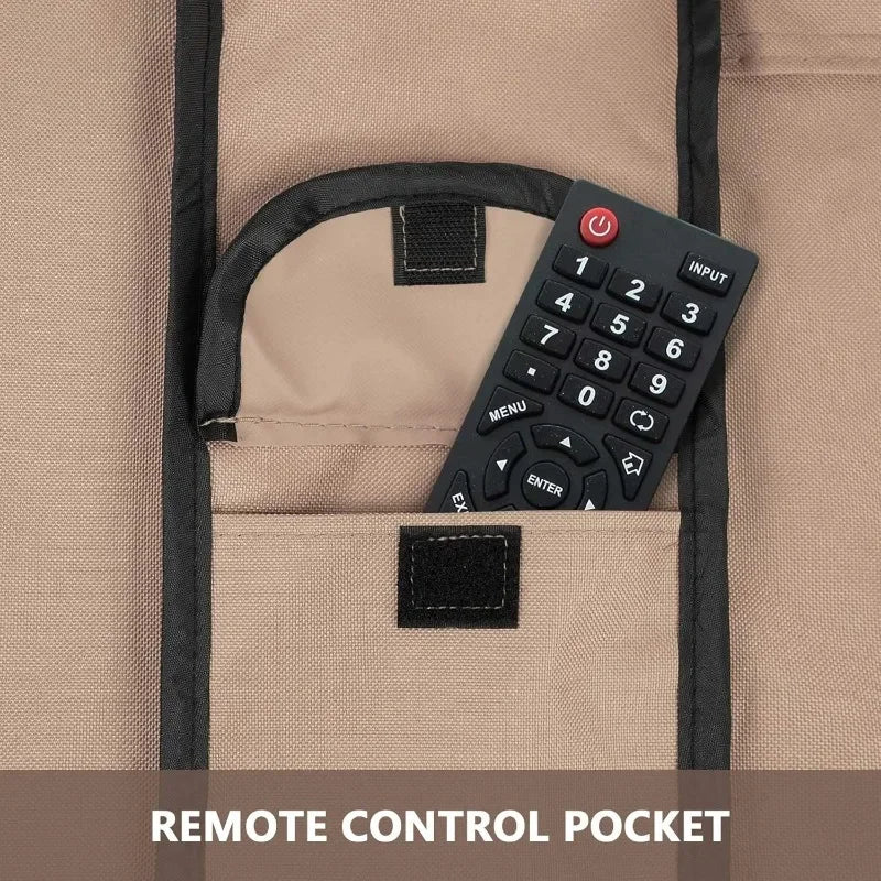 Waterproof outdoor TV cover Light khaki for 28-32 inch outdoor flat screen TV dust cover.