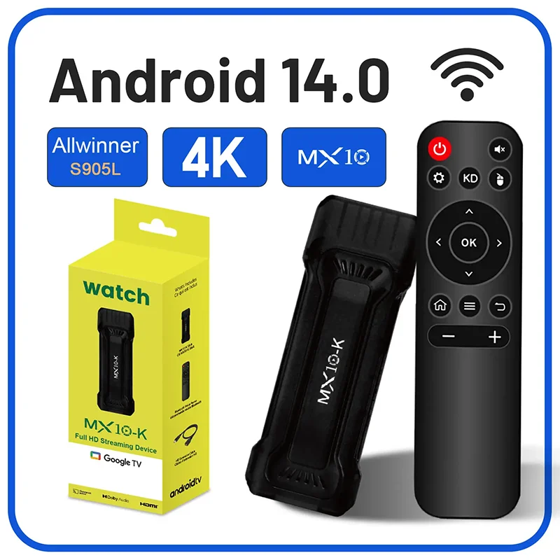 Smart TV Stick MX10-K Dual-Core S905L CPU Stick TV WiFi 2.4G 4GB 64GB Android TV Stick Infra Remote control Fire Stick