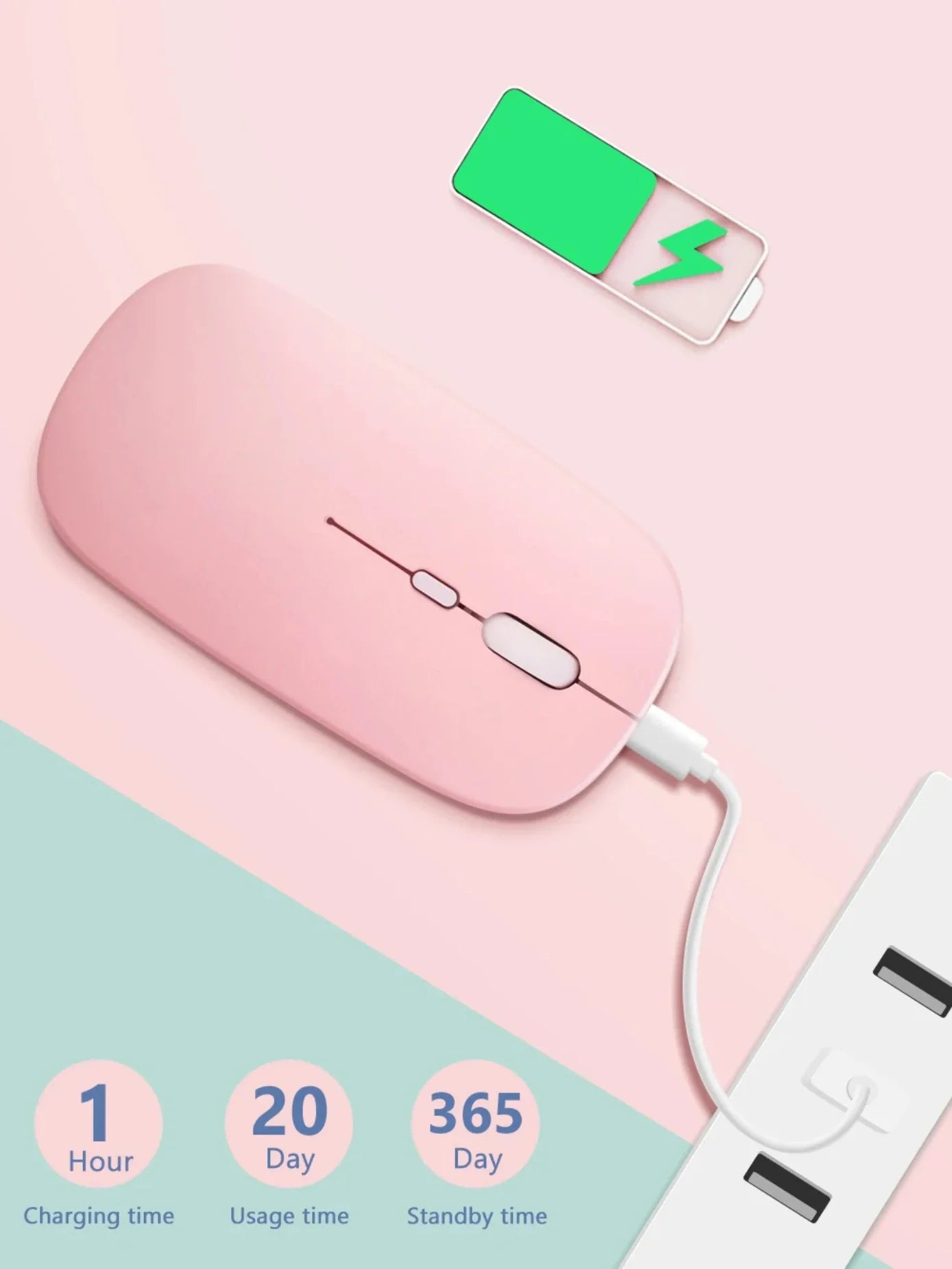 Rechargeable Bluetooth Mouse Wireless Dual Mode Electronics Silent Computer  gaming  Ergonomic Gamer 2.4 USB for PC Laptops