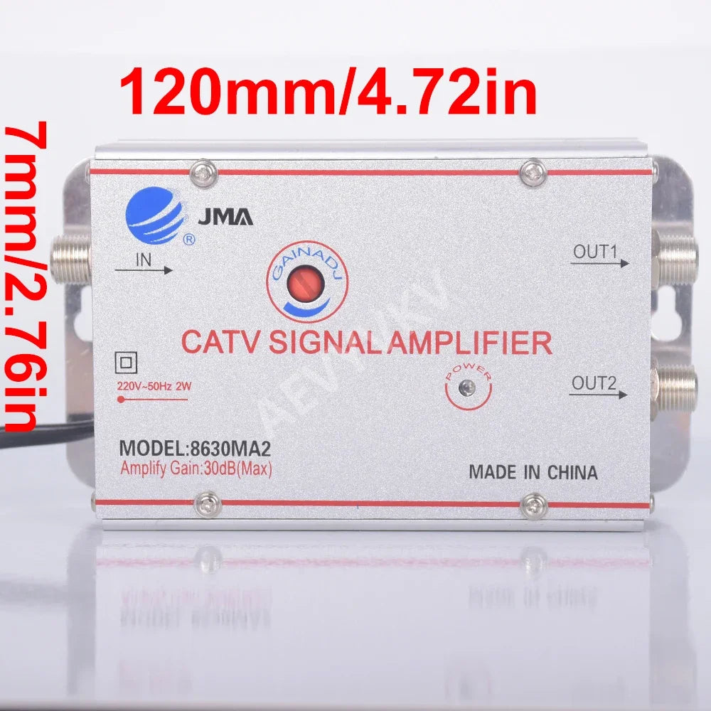 30dB Cable TV Splitter Amplifier 30dB Digital TV Antenna Signal Booster Home Tv Equipments 45Mhz To 860MHz EU Plug 220V 50/60Hz-