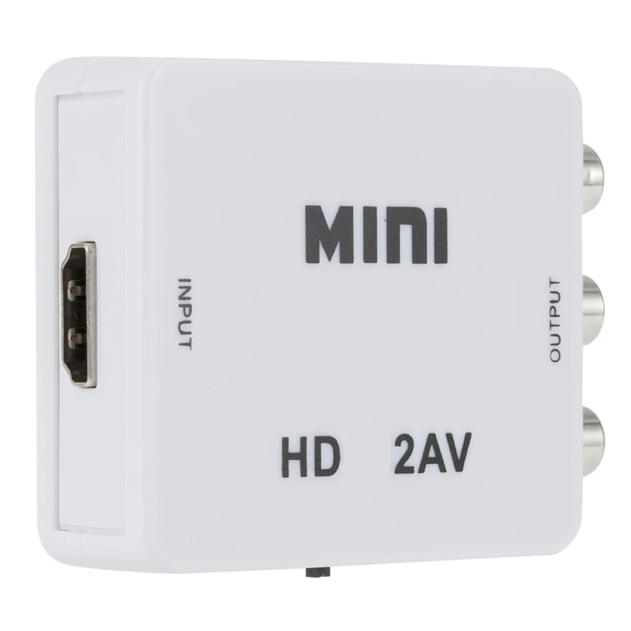 HDMI-compatible To AV RCA Converter Box Adapter HDMI to AV/CVSB L/R Video Full HD 1080P HD2AV Converter For PS4 TV PC Projector