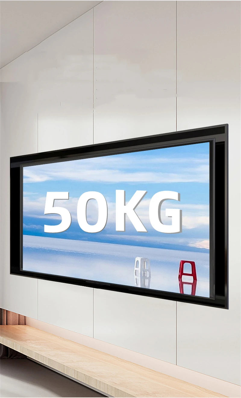 Fixed TV Wall Mount Bracket for 26-65 Inch Screens, Metal, VESA Mount 400x400mm,Load-Bearing 50Kg/110lb Secure Mounting for Home