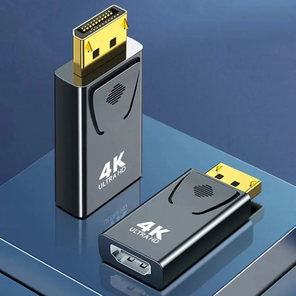4K 60Hz DisplayPort to HDMI-Compatible HD 1080P Adapter DP Male to Female HDMI-Compatible Video Audio Cable for PC TV Laptop