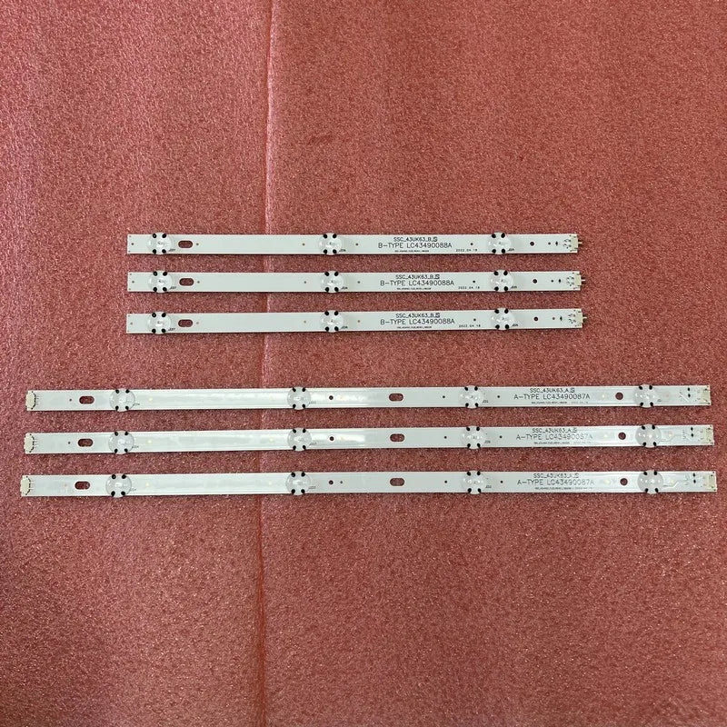 LED backlight strip(3) for TV 43UJ639V 43UJ675V 43UJ634V 43LJ624V 43LJ634V 43UJ701V 43UJ6309 43UJ6307 43UJ670V 43UJ6350 43UJ6500