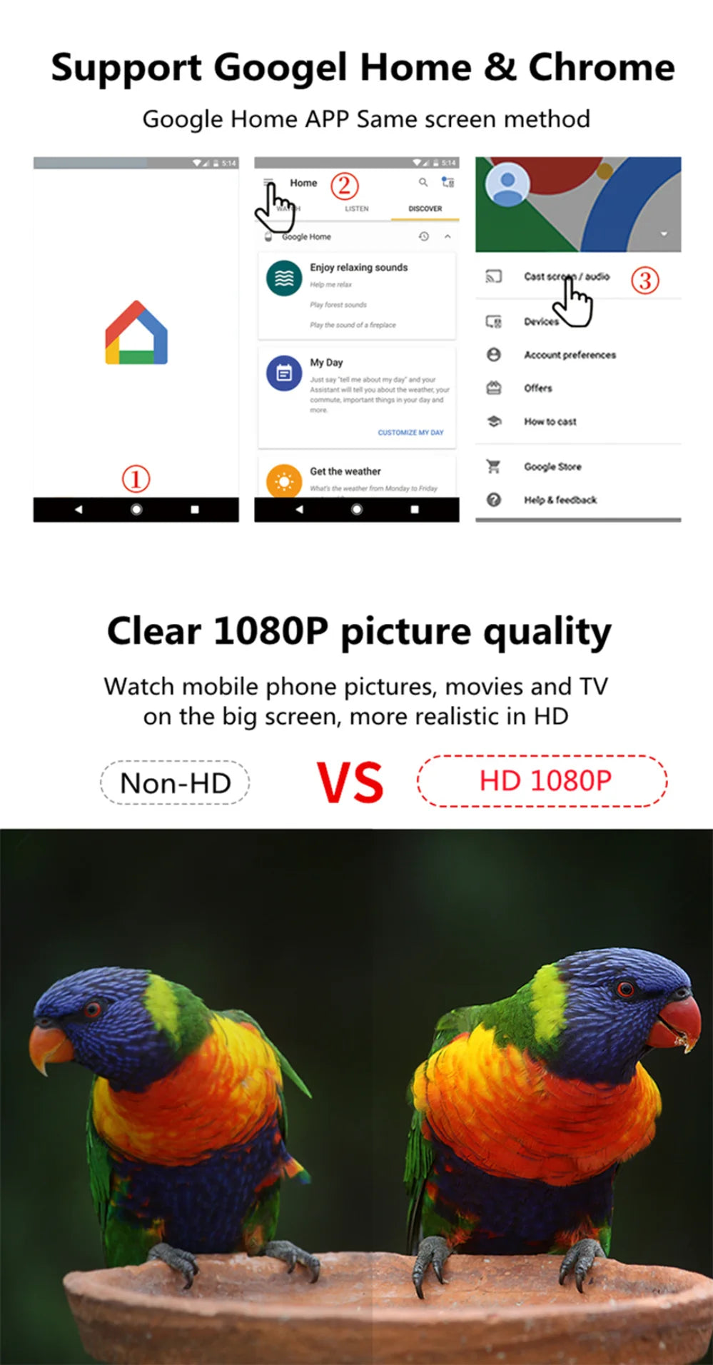 1080P M2 Plus HDMI-compatble TV Stick WIFI Display TV Dongle Receiver Anycast DLNA Share Screen For IOS Android Miracast Airplay