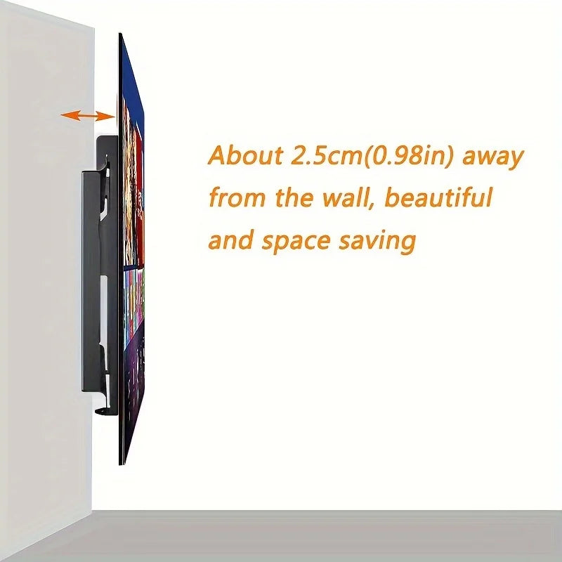 BEISHI Universal TV Bracket Low Profile TV Wall Mount Fixed for Most 30"-80" Flat/Curved TVs with Max VESA 600X500mm Up to 70kg