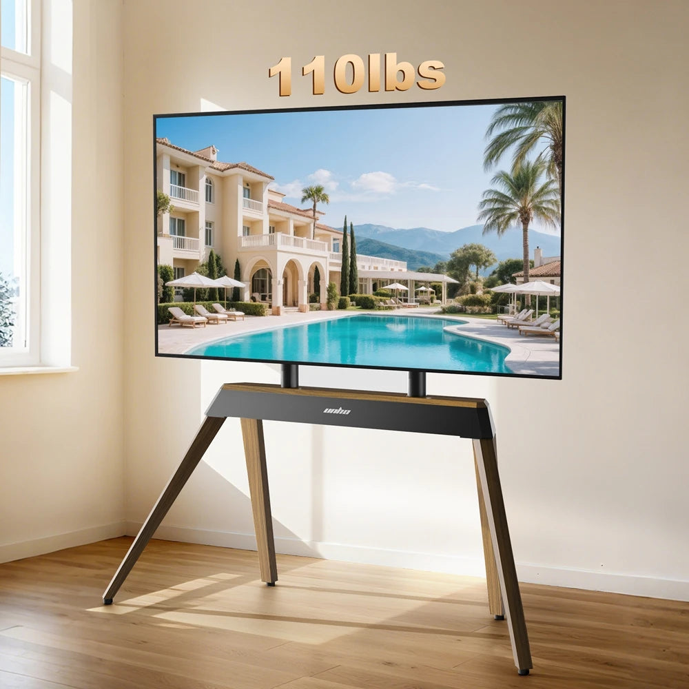 Heavy Duty Metal TV Floor Stand for 40-86 Inches LED LCD Flat Screen Height Adjustable
