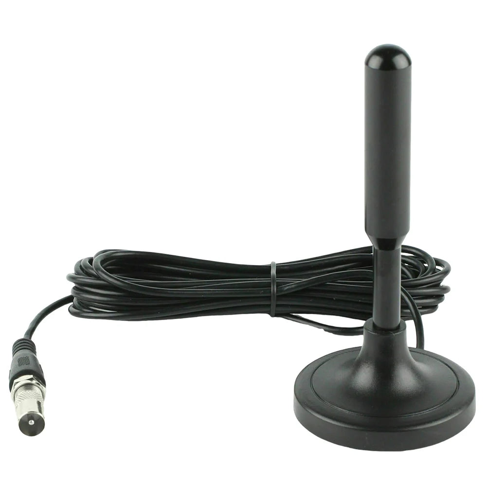 Digital Receiving Antenna 300cm Coax Cable Indoor Outdoor Digital HD Freeview Aerial DVB-T DVB-T2 DAB Plug and Play for Smart TV