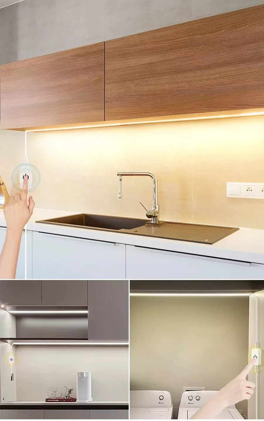 COB USB LED Strip Light with Sensor Decoration Lighting Tape for House Room Backlight 1M 2M 3M Ribbon