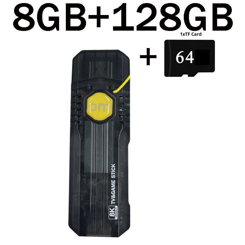 OM TV Stick Android 13 TV Stick HDR 4K 1080P Amlogic S905L WiFi 4G Smart TV Sticks 8GB 128GB Smart Media Player PK MX10 F3