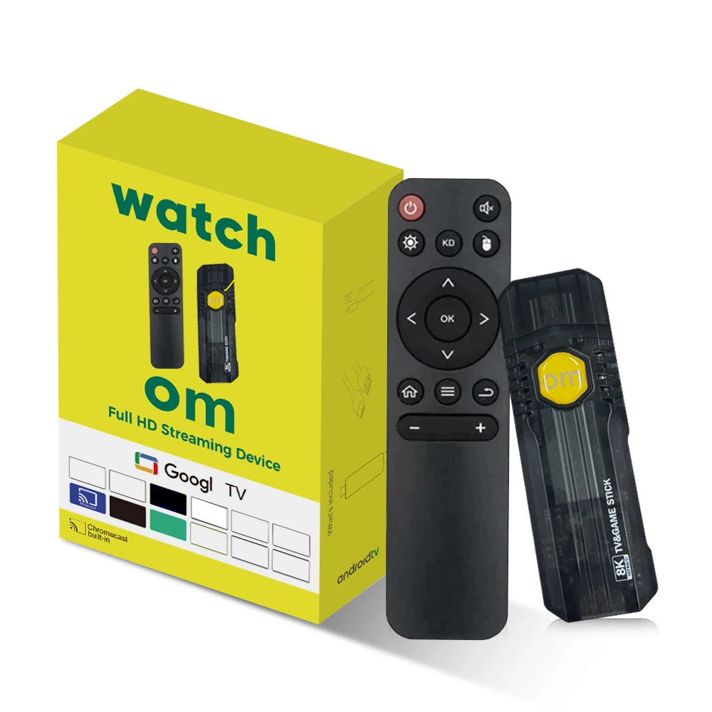 OM TV Stick Android 13 TV Stick HDR 4K 1080P Amlogic S905L WiFi 4G Smart TV Sticks 8GB 128GB Smart Media Player PK MX10 F3