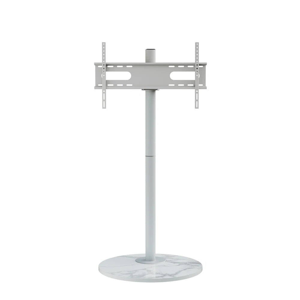 Modern Corner TV Floor Stand Mount Mobile TV Cart for 40-75 Inches with Sintered Stone Base and Rolling Wheels