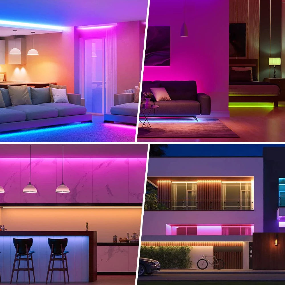1-25M RGB Addressable COB LED Strip Light 24V WS2811 Pixel LED Strip Tuya WiFi RGBIC LED Ribbon Light Kit For TV Room decoration