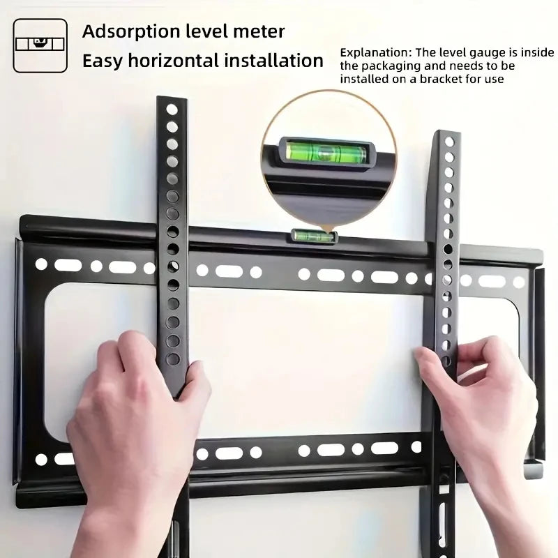 Fixed TV Wall Mount Bracket for 26-65 Inch Screens, Metal, VESA Mount 400x400mm,Load-Bearing 50Kg/110lb Secure Mounting for Home