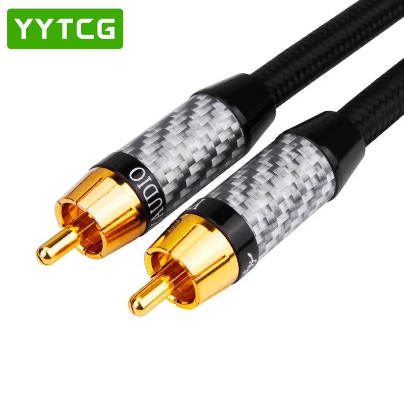YYTCG high-end audio coaxial subwoofer speaker cable, COAXIAL output TV power amplifier 5.1 audio SPDIF cable