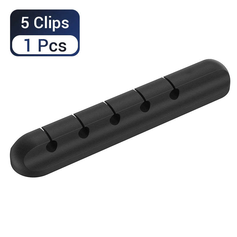 Cable Organizer Silicone Support Micro USB Type-C Cable Desk Organizer Holder for Mouse Keyboard Headphone Cable Organizer
