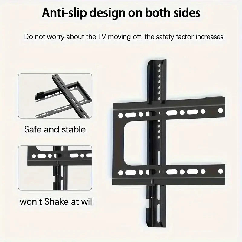 Fixed TV Wall Mount Bracket for 26-65 Inch Screens, Metal, VESA Mount 400x400mm,Load-Bearing 50Kg/110lb Secure Mounting for Home
