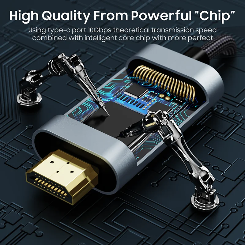 Vothoon USB C to HDMI Cable Adapter 4K 60Hz USB Type C to HDMI Cable Thunderbolt 3 Compatible with MacBook Pro Air iPad Pro