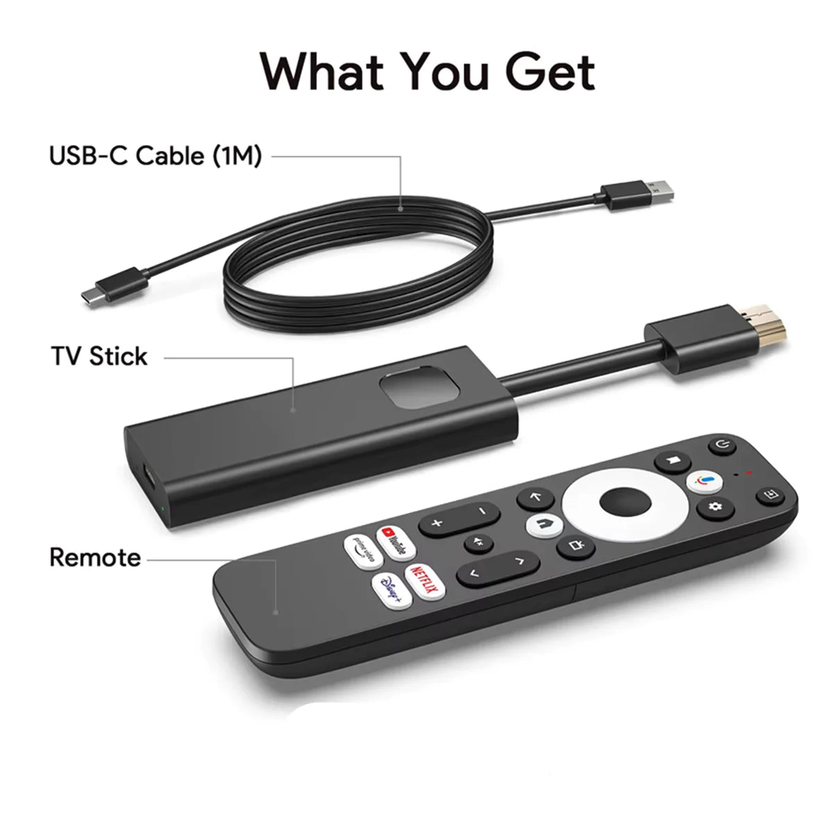 UBISHENG GD1 Google certified Android 11 4K BT Voice Remote S905Y4 AV1 2GB RAM 16GB ROM 5G WiFi Smart Android TV Box TV Stick