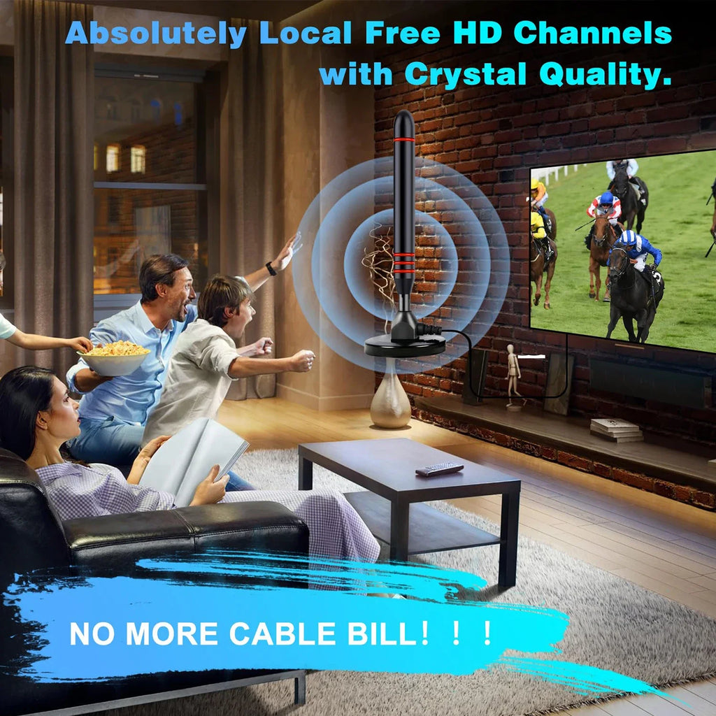 HDTV Antenna with Amplifier VHF/UHF dab Receiver DVB-T DVB-T2 Free View Indoor Smart TV Antenna