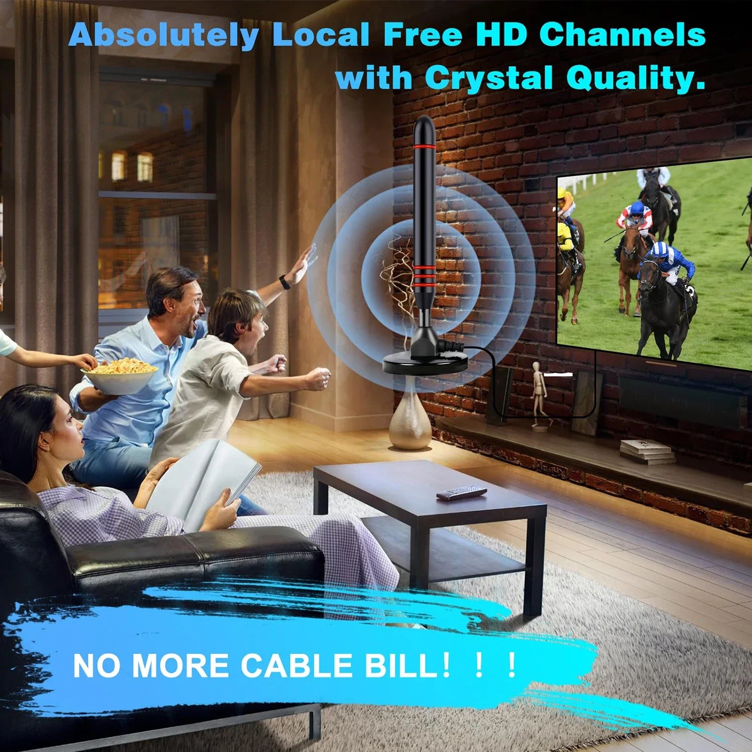 HDTV Antenna with Amplifier VHF/UHF dab Receiver DVB-T DVB-T2 Free View Indoor Smart TV Antenna