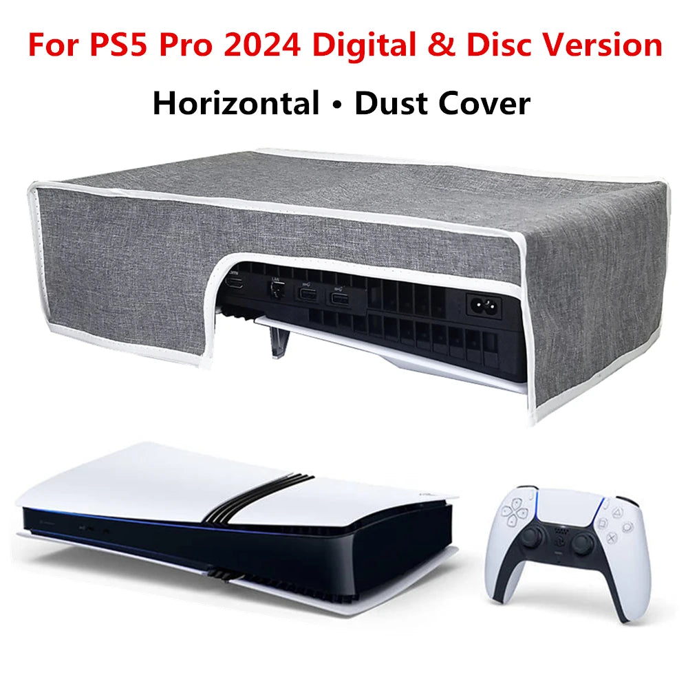Horizontal Dustproof Sleeve for PS5 Pro Gaming Console Anti-Scratch Protective Cover Oxford Cloth Protective Sleeve Accessories