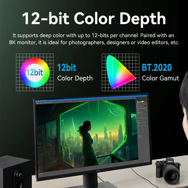 Vention 8K 60Hz HDMI 2.1 Cable 48Gbps High Speed Certified HDMI-Compatible Adapter Cable for PS4 Switch PC Laptop Xiaomi HD TV