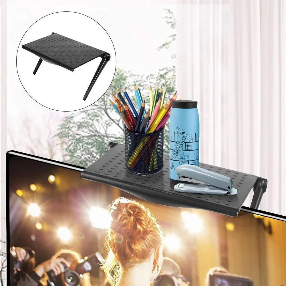 TV Monitor Rack Screen Top Storage Shelf Holder Home Storage Computer Multi-functional Organizer Bracket