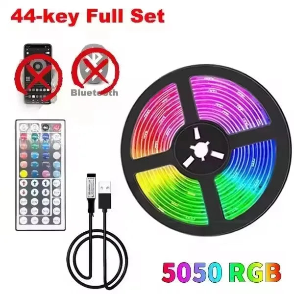 Usb Rgb Led Strip Light Self-Adhesive Ice String Tape 1M  20 Meters 15 Meters Led Chain Bulbs For Tv Backlight Children'S Room