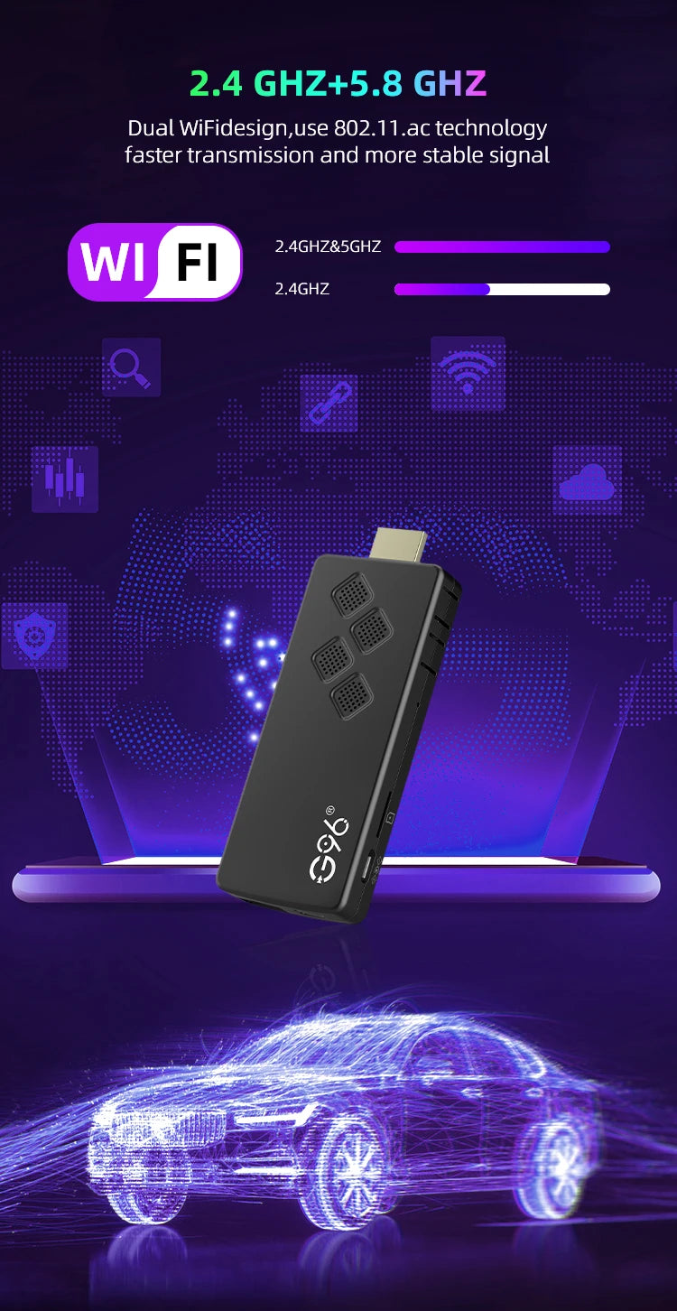 Global Version Android13 G96 TV Stick 8K HDR Portable Streaming Media 2GB16GB Multi Language TV Dongle Allwinner H313 Quad Core