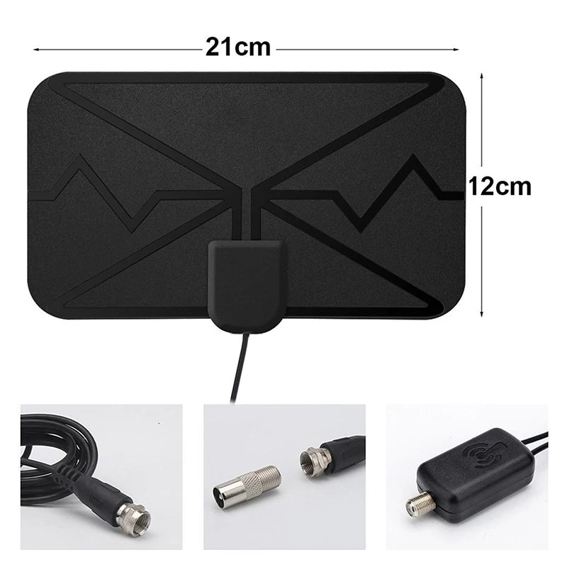 Smart TV Antenna 4K Digital TV Antenna 25dB Digital DVB-T2 1080P Aerial With Amplifier Booster For Motorhomes Boat Out Camping