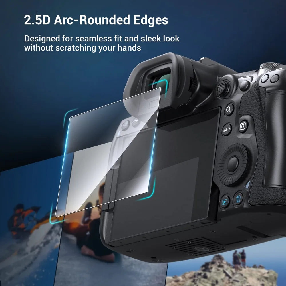 2PCS Tempered Glass for Canon EOS R8 R7 R6 Mark II R50 R10 R5 RP Screen Protector Anti-Scratch Protective Film Accessories